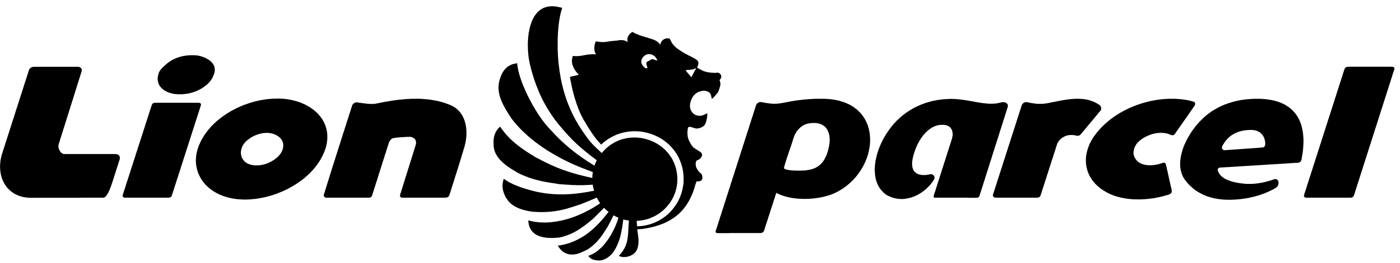 Lion Parcel png black logo