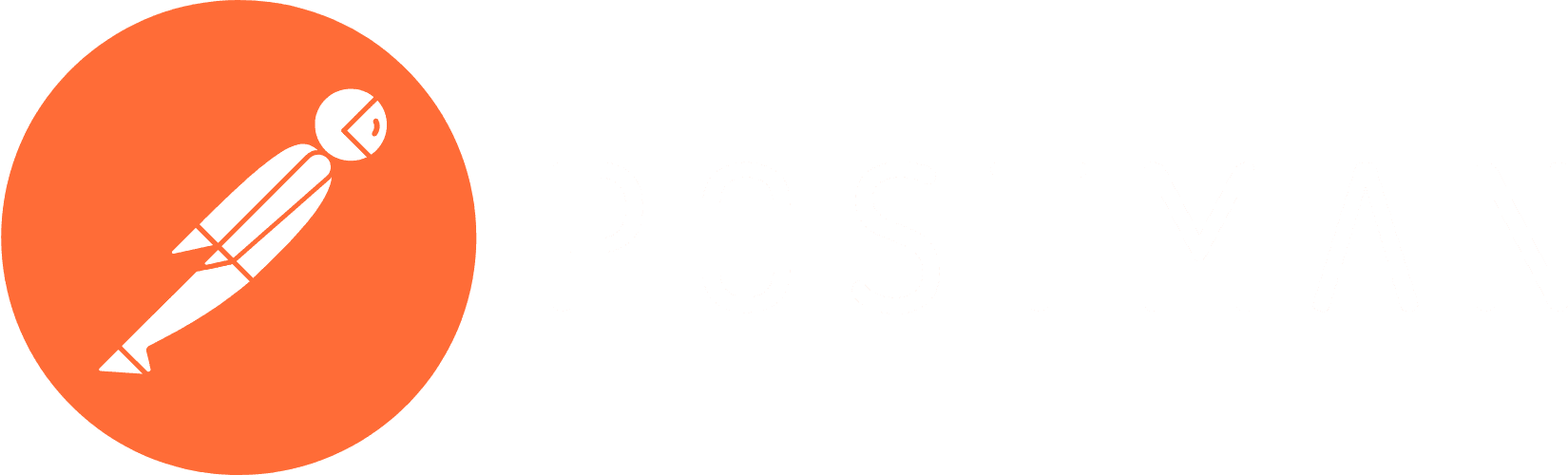 Postman png white logo