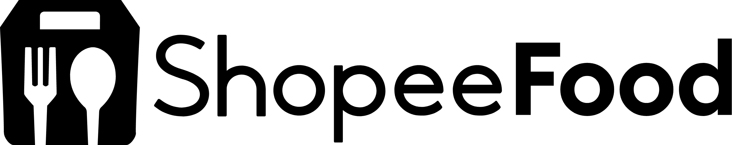 Shopee Food png black logo