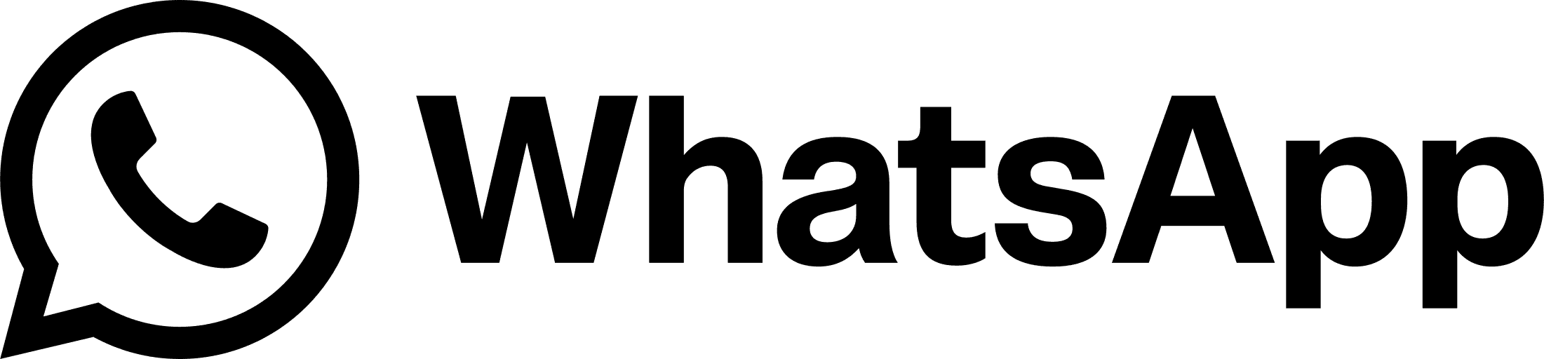 WhatsApp png black logo